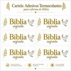 Adesivos Termocolantes Reforma de Bíblia Customização Capa Bíblia Ferro Passar Dourado Prata Rose Gold Preto e Branco
