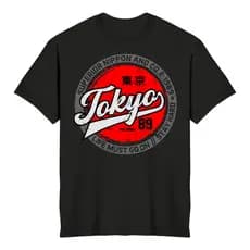 Camiseta Masculina Tokyo 89 Estilo Streetwear Leve Algodão Macio Casual