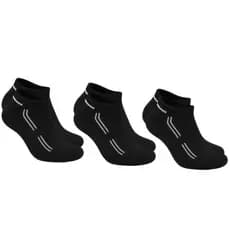 Kit 3 Pares De Meia Masculina Básica Preta Casual Soquete Cano Baixo Macia Leve