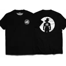 Camiseta Goku Simbolo Dragon Ball Z Gt Super Estampa Costas