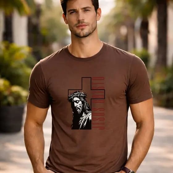 Camiseta Masculina Manga curta Gola Redonda 100% Jesus Cristo  Religião Cristã P ao XG