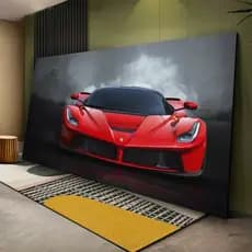 Quadro Decorativo Carro Super Esportivo vermelho