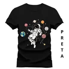 Camiseta Unissex Astronauta Nasa Planetas Blusa Algodao Espacial Estampa Galaxia Premium Elite Top