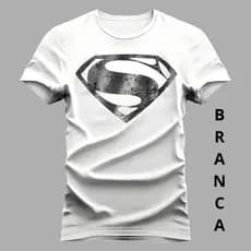 Camiseta Unissex Super Homem Prata Blusa Camisa100% Algodão Blusa De Envio Imediato