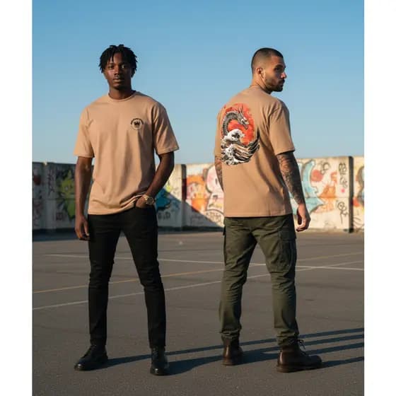 Camiseta Oversized Unissex Streetwear Algodão 30.1 Estampada Academia Conforto Estilo Urbano Moderna