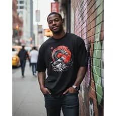 Camiseta Oversized Unissex Streetwear Estampada Academia Algodão Conforto Estilo Urbano Moderna Chic