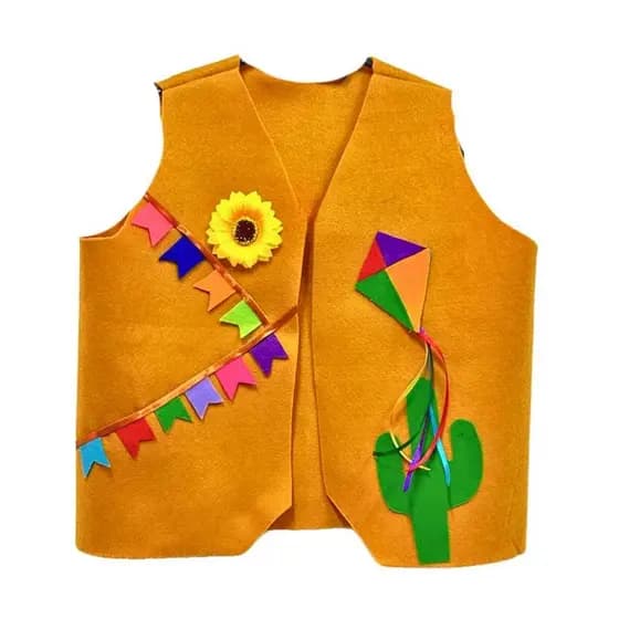 Colete Festa Junina Infantil Country Cowboy Artesanal