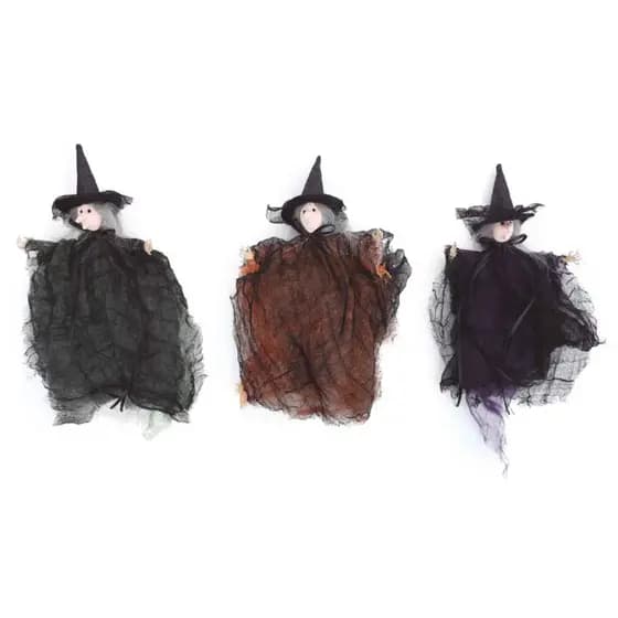 Decoração Halloween Bruxinha Cleo 30cm Escolha a Cor