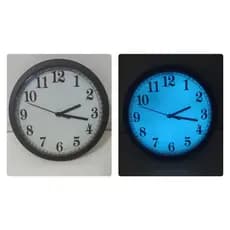 Relógio De Parede Que Brilha No Escuro 24cm Redondo S\imagem Azul