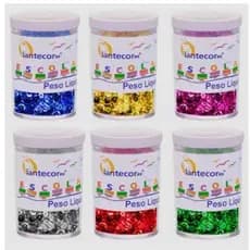 Lantejoulas Especiais Kit 12 Unid. C/ 6 Cores Sortidas