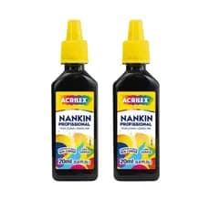 Tinta Nanquim 02 Unidades Cor Preta 20Ml