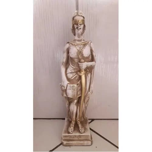 Estátua Da Justiça Em Cerâmica Luxo