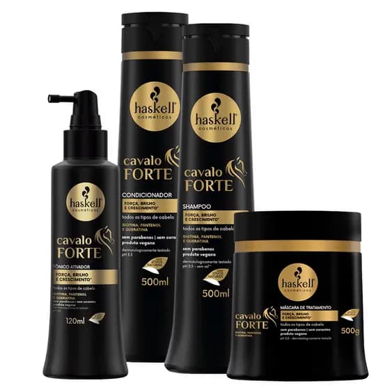 Kit Cavalo Forte Haskell Sh. Cond. Másc. 500g + Tônico 120ml