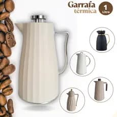 Garrafa Térmica 1 Litro Café Chá Click Abre Fecha Mesa Posta Premium