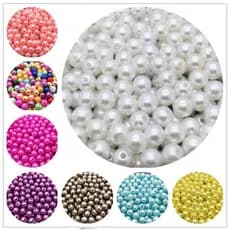 Pérolas 4mm ABS 500 Unidades Inteiras Com Furos - Artesanato, Decoração