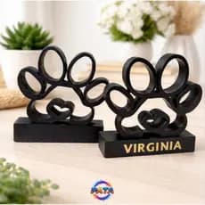 Decoração Pata de Cachorro Coração Personalizado com Nome Decoração de casa Pet Presente