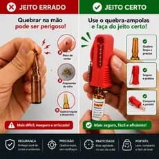 Quebra ampolas - Enfermagem - abridor de ampolas - Promoção - Quebrador de tampa - Abridor de frasco