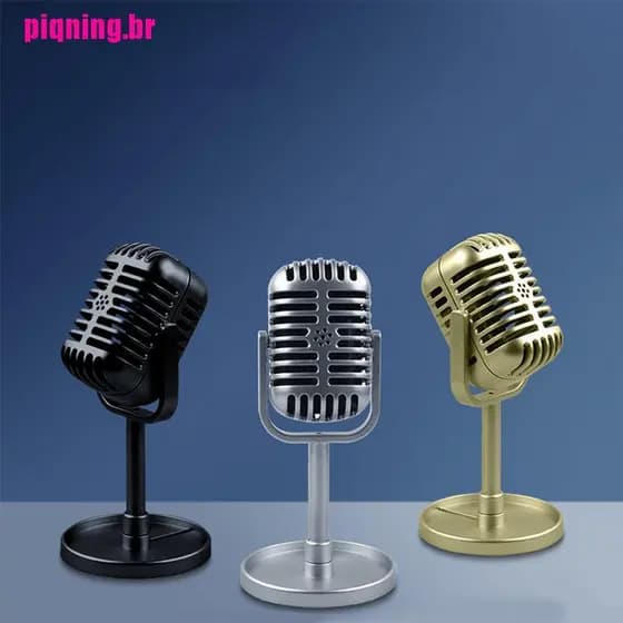 Flbr Microfone Universal Clássico Retro Com Microfone Vocal Estilo Vintage