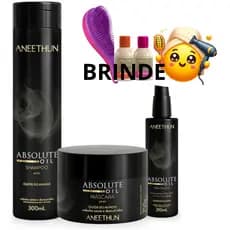 ANEETHUN KIT ABSOLUTE +ESCOVA+ AMOSTRA(cabelos secos e desnutridos. Excelentes resultados em cabelos crespos e cacheado)