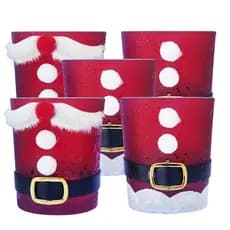 Kit 5 Copos de Natal Natalino para Vela Aromática - 100ml