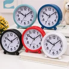 Relógio Despertador de Mesa Quadrado Analógico Quartz