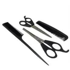 Kit Cabeleireiro Com 2 Tesouras 2 Pente Barbearia Barbeiro