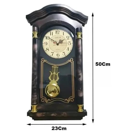 pendulo Relógio Modelo Antigo De Parede Com Pêndulo Retrô Grande