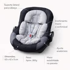 Colchonete Redutor Anatômico para Bebê Conforto – 100% Algodão, Macio e Respirável