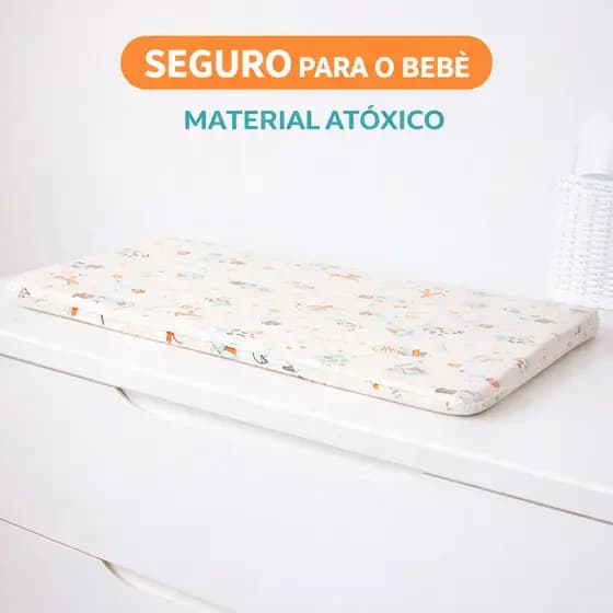 Trocador de Fraldas para Cômoda Bebê Impermeável Dobrável Portátil Acolchoado