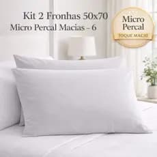 Kit 2 Fronhas 50x70 Micro Percal Macias para Travesseiro – 6 Cores