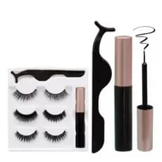Kit Cílios Magnéticos Postiços Com Imã + Delineador Promoção