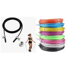 Cabo De Reposição Speed Rope 3m Em Aço Revestido Nylon Universal Para Corda De Pular Crossfit Academia Double Unders