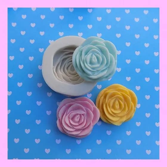 Molde De Silicone Rosa Dalia Molde Para Confeitaria Molde Para Biscuit 033