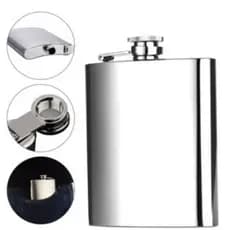Cantil Inox Porta Whisky Frasco 240ml Garrafa Whiskeira Whisky Bolso Bar