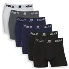 Kit 5/10 Cuecas Boxer Polo Wear ORIGINAL Microfibra Sem Costura Atacado