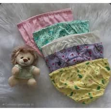 Kit 5/10 Calcinhas Menina Infantil Colorida Algodão Confortável