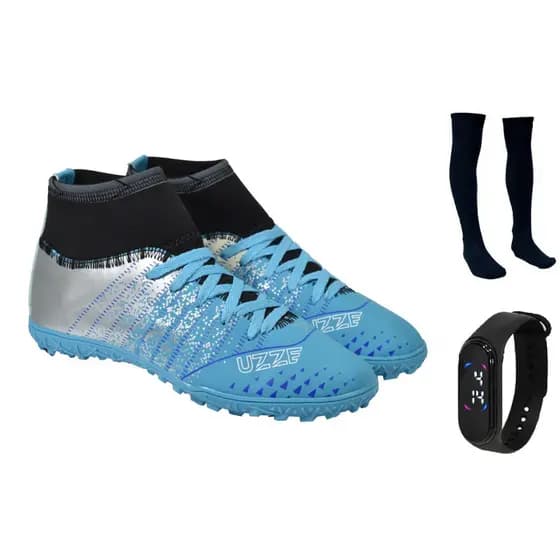 Chuteira Society Bota Nova Adulto Infantil Botinha Cano Alto Meião Relógio Promoção