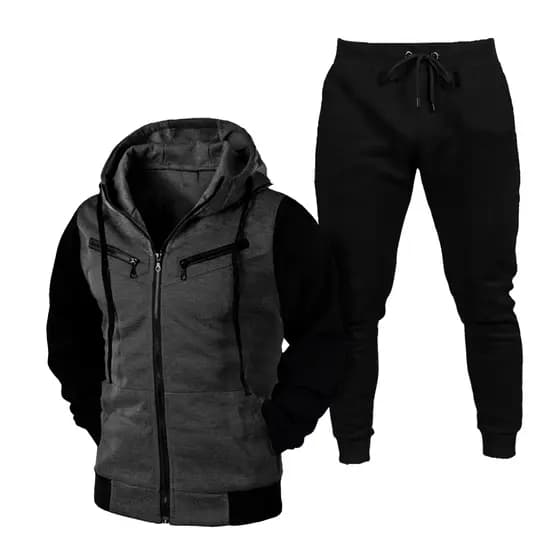 Conjunto Blusa De Frio Moletom Masculino  Zíper + Calça Moletom