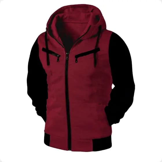 Blusa de Frio Masculina Moletom Com Capuz Casaco Aberto Com Ziper