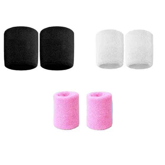 02x Munhequeiras Pulso Toalha Unissex Masculino Feminino Tênis Academia