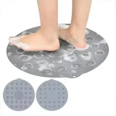 Tapete Para Box Banheiro Lava Pés Massageador Com Ventosas