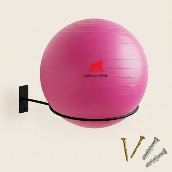 Suporte Bola Pilates ou Suiça + Parafuso e Buchas Aço Reforçado
