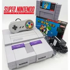 Super Nintendo Original Console com Jogo Cartucho Super Mario na Caixa + Controle Completo Videogame Snes Funcionando