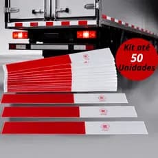 Kit Faixa Adesiva Refletiva Impermeável Caminhão Adesivo Refletivo Luminoso Van Onibus Carreta Segurança Profissional