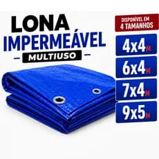 Lona Impermeável Multiuso Reforçada Proteção UV Polietileno Piscina Cobertura com Ilhós