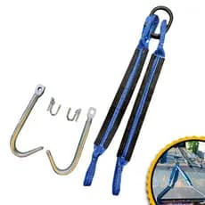 Kit Arraste Guincheiro 5ton Gancho Anzol Cinta Manilha Azul