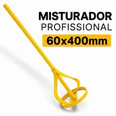 Misturador de Tinta Argamassa Batedor Argamassa Gesso Textura 60x400mm Reforçado Sextavado