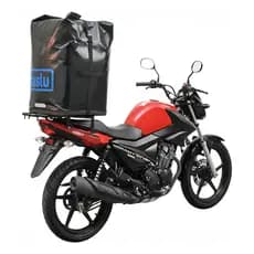 Baú de Lona 50L Moto Impermeável para Delivery Volume Grande Baslu