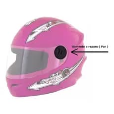 Reparo Lateral Par Botão Que Segura Viseira Para Capacete Infantil Pro Tork Liberty Four Kids For Girls Feminino