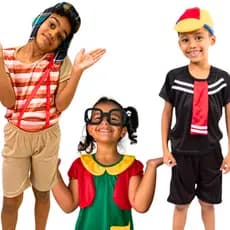 Fantasia infantil Turma do Chaves Personagens para Menina e Menino Super Confortável